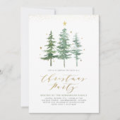 クリスマスパインズ |ホリデーパーティー招待状 シーズンカード (正面)
