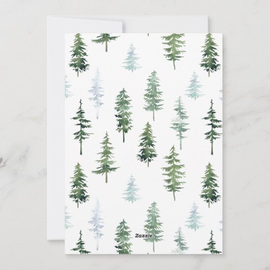 クリスマスパインズ |ホリデーパーティー招待状 シーズンカード (裏面)