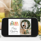 クリスマスパインツリーの水彩写真 シーズンカード