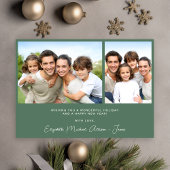 クリスマスパインツリーの水彩写真 シーズンカード