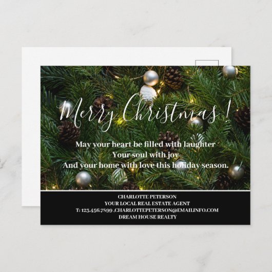 クリスマスパインツリーエテ実在ート シーズンポストカード (正面/裏面)