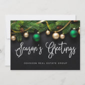 クリスマスパインツリーシーズンの挨拶ビジネス シーズンカード (正面)