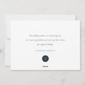 クリスマスパインツリーシーズンの挨拶ビジネス シーズンカード (裏面)