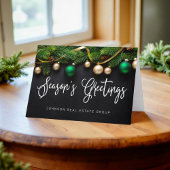 クリスマスパインツリーシーズンの挨拶ビジネス シーズンカード