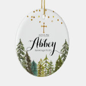 クリスマスパインツリーズバプテスマオーナメント神祝福 セラミックオーナメント (右)