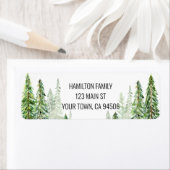 クリスマスパインツリーズ差出人住所ラベル ラベル (インサイチュ)