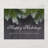 クリスマスパインツリーハッピーホリデーズグリーティング ポストカード (正面)