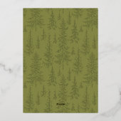 クリスマスパインツリーフォイルホリデーカード 箔シーズンカード (裏面)