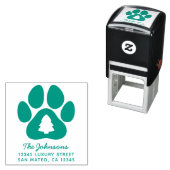 クリスマスパインツリーポープリントホリデーアドレス セルフインキングスタンプ (インサイチュ)