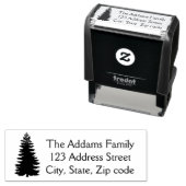 クリスマスパインツリーメーリングアドレスファミリー名 セルフインキングスタンプ (インサイチュ)