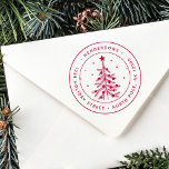 クリスマスパインツリー差出人住所 セルフインキングスタンプ<br><div class="desc">自分のクリスマスを作成する |休日差出人住所の手書きスタンプ</div>