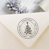 クリスマスパインツリー差出人住所 セルフインキングスタンプ