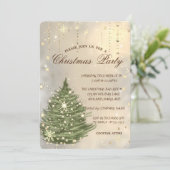 クリスマスパインツリー、雪の結晶クリスマスパーティー 招待状 (スタンド正面)