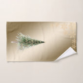 クリスマスパインツリー，雪片 バスタオルセット (ハンドタオル)