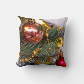 クリスマスパインバウブル&ガーランド クッション (正面)