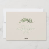 クリスマスパインフレームリースエレガント1枚の写真 シーズンカード (裏面)