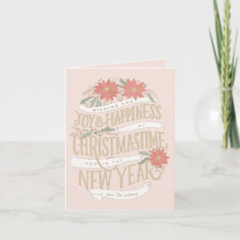 クリスマスパインブランチとバナー シーズンカード