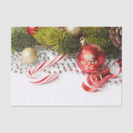 クリスマスパインブランチランタンとパール 薄葉紙