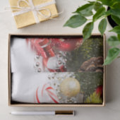 クリスマスパインブランチランタンとパール 薄葉紙 (ギフト)