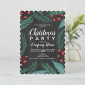 クリスマスパインミスタントウの水の色の黒板 招待状 (スタンド正面)