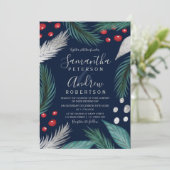 クリスマスパインミスタントウ結婚シルバー 招待状 (スタンド正面)