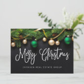 クリスマスパインメリークリスマスビジネス シーズンカード (スタンド正面)