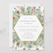 クリスマスパインリース ゴールドエンゲージメントパーティー 招待状 (正面)