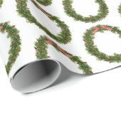 クリスマスパインリース（弓あり） ラッピングペーパー (ロールコーナー)
