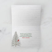 クリスマスパインヴィンテージフォトフレームホリデーカード シーズンカード (内部)