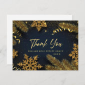 クリスマスパイン企業のサンキューホリデーカード ポストカード (正面/裏面)