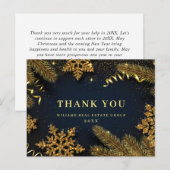 クリスマスパイン企業のサンキューホリデーカード ポストカード (正面/裏面)