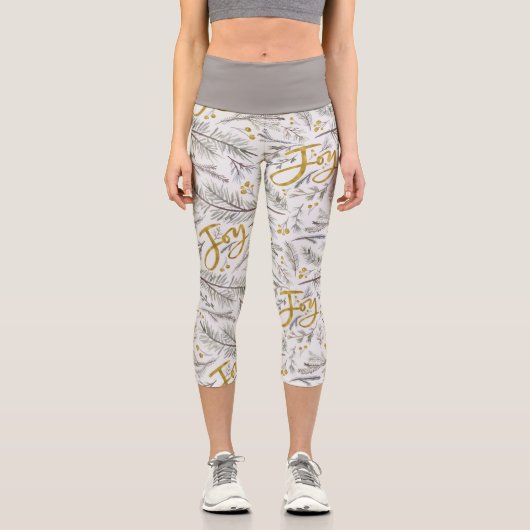 クリスマスパイン小枝 カプリレギンス (正面)