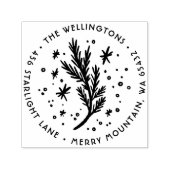 クリスマスパイン差出人住所 セルフインキングスタンプ (デザイン)