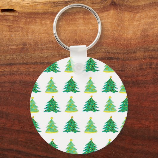 クリスマスパイン模様 キーホルダー (正面)