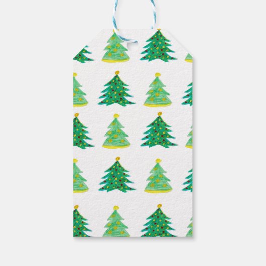 クリスマスパイン模様 ギフトタグ (裏面)