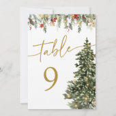 クリスマスパイン結婚ライトのテーブル番号 (裏面)