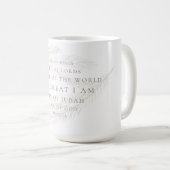 クリスマスパイン葉の神のキリスト教徒の名前 コーヒーマグカップ (正面右)