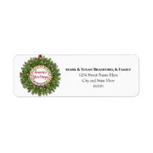 クリスマスパイン針リース飾戻り