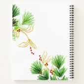 クリスマスパイン離れズ金ゴールドレシピ本 ノートブック (裏面)