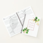 クリスマスパイン離れズ金ゴールドレシピ本 ノートブック (内部)