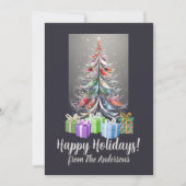 クリスマスパイン14メリークリスマス、グリーティングカード 招待状 (正面)