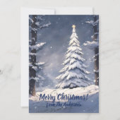 クリスマスパイン7、ハッピーホリデー、グリーティングカード 招待状 (正面)