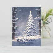 クリスマスパイン7、ハッピーホリデー、グリーティングカード 招待状 (スタンド正面)