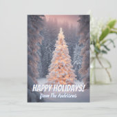 クリスマスパイン81、ハッピーホリデー、グリーティングカード 招待状 (スタンド正面)