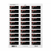 クリスマスパイン&フローラ差出人住所ラベル ラベル (フルシート)