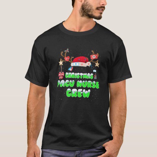 クリスマスパクナースクルークリスマス看護マッチングPJ Tシャツ (正面)