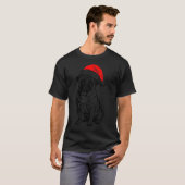 クリスマスパグのシルエット Tシャツ (正面フル)