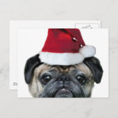 クリスマスパグはがき シーズンポストカード (正面/裏面)