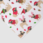 クリスマスパグズホワイト 薄葉紙 (詳細)