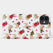 クリスマスパグズホワイト Case-Mate iPhoneケース (裏面(横))